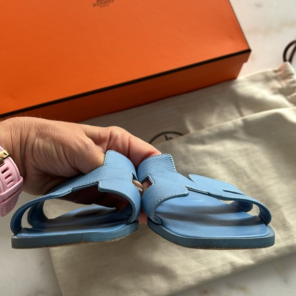 Hermès Oran Bleu Cameo size 37 ½ - Picture 5 of 6